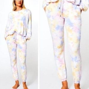 Young Fabulous & Broke Jaymie Joggers in Violet Burst Multi Pastel NWT Size SM